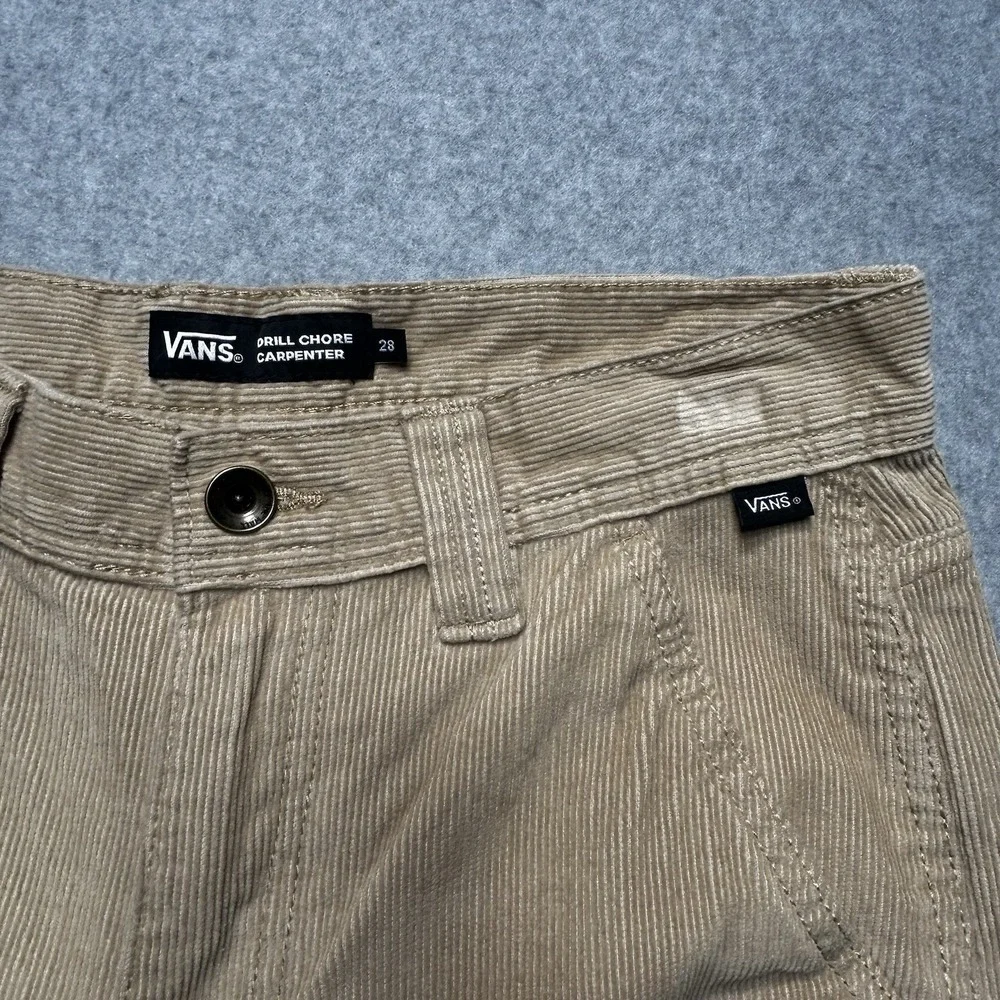 Vans Drill Chore Carpenter Pants Mens 30x30 Tan Corduroy Workwear Skate‎ Utility - Picture 3 of 10